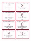 Divisibility Rules Flashcards