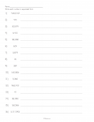 Expanded Form Worksheet