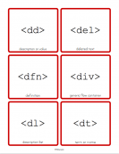 HTML Tag Flashcards