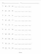 Reverse Skip Counting Worksheet