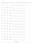 Skip Counting Worksheet