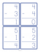 Subtraction Flash Cards