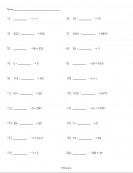 Missing Number Subtraction Worksheet