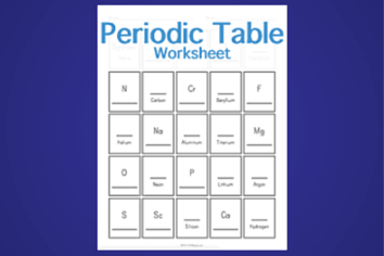 science periodic table worksheet