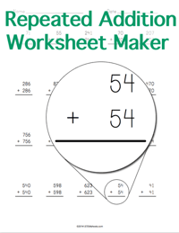 Repeated Addition Worksheet